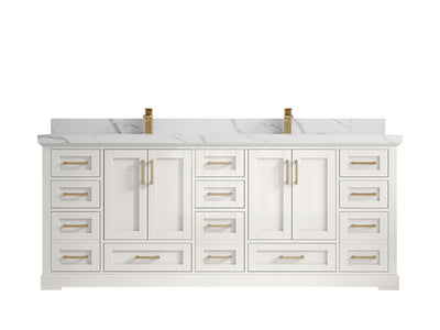 Boston 84 in. W x 22 in. D Double Sink Bathroom Vanity - Willow Bath and Vanity