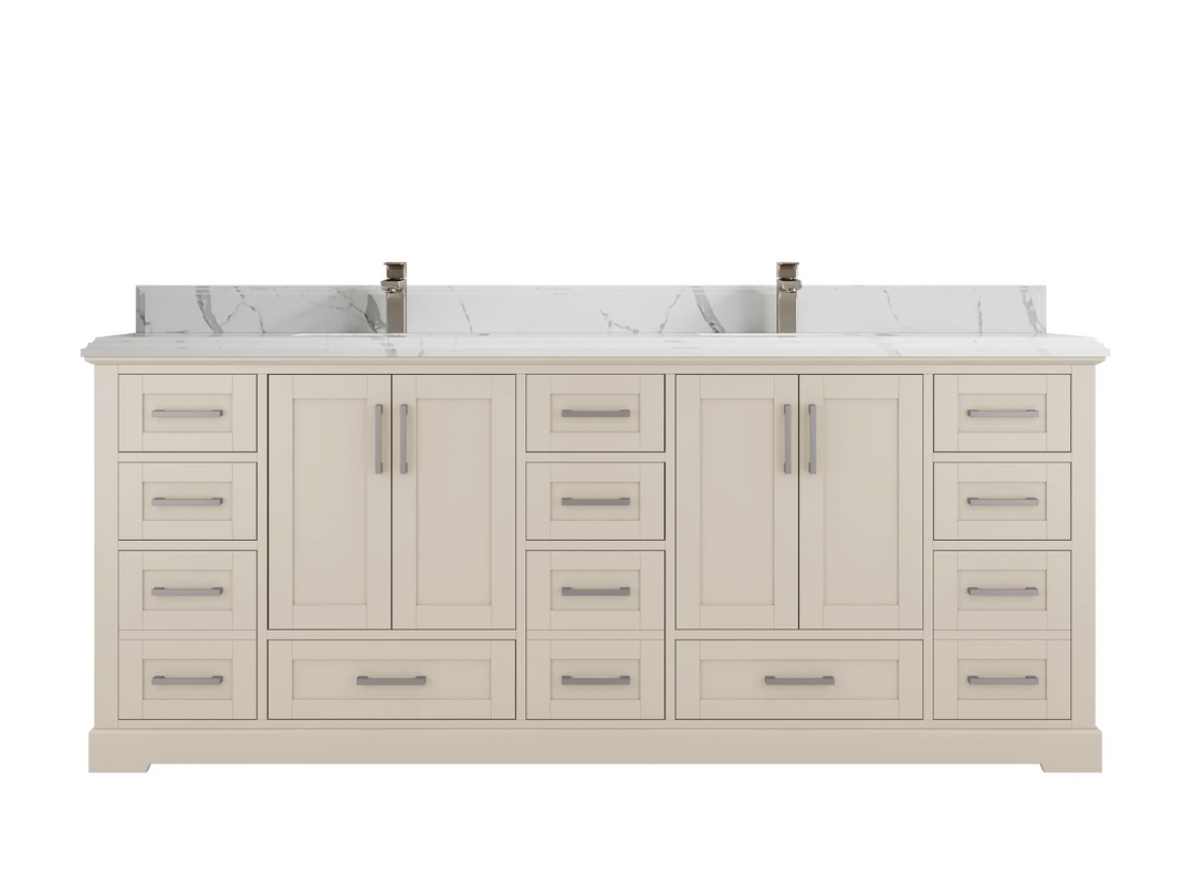 Boston 84 in. W x 22 in. D Double Sink Bathroom Vanity - Willow Bath and Vanity