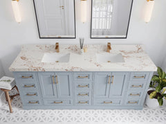 Boston 84 in. W x 22 in. D Double Sink Bathroom Vanity - photo 19