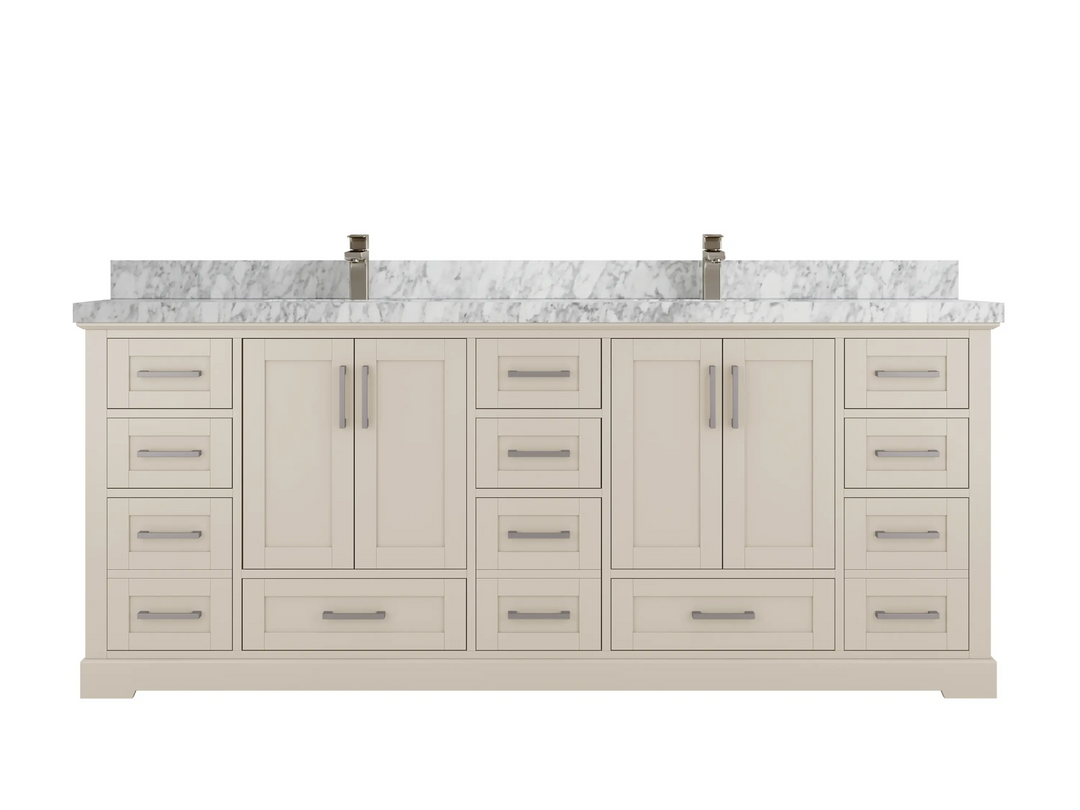 Boston 84 in. W x 22 in. D Double Sink Bathroom Vanity - Willow Bath and Vanity