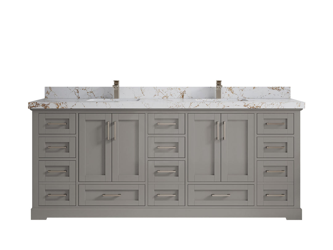 Boston 84 in. W x 22 in. D Double Sink Bathroom Vanity - Willow Bath and Vanity