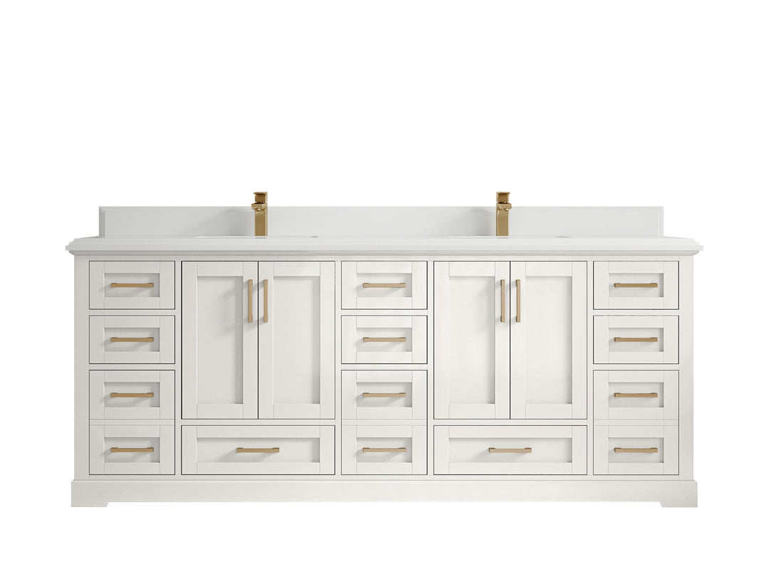 Boston 84 in. W x 22 in. D Double Sink Bathroom Vanity - Willow Bath and Vanity