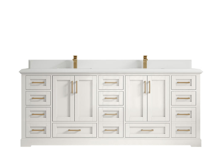 Boston 84 in. W x 22 in. D Double Sink Bathroom Vanity - photo 49