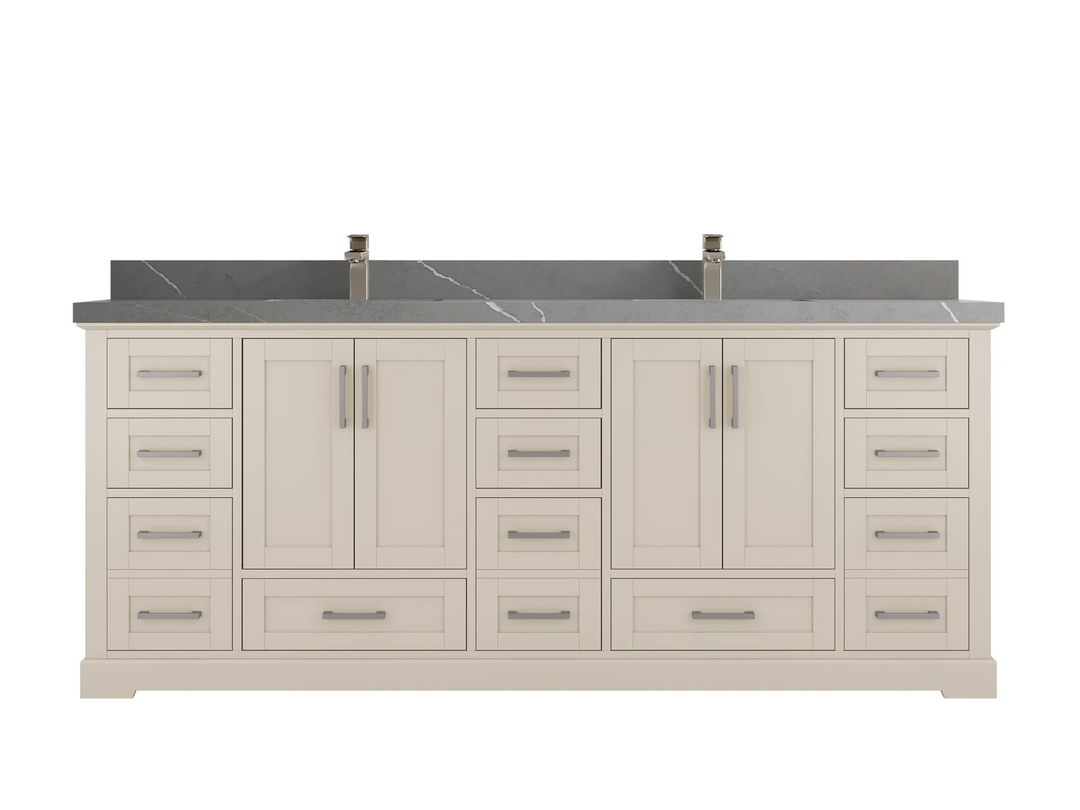 Boston 84 in. W x 22 in. D Double Sink Bathroom Vanity - Willow Bath and Vanity