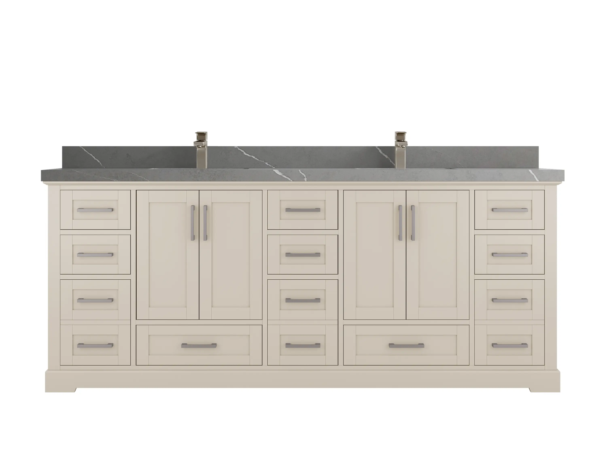 Boston 84 in. W x 22 in. D Double Sink Bathroom Vanity - Willow Bath and Vanity