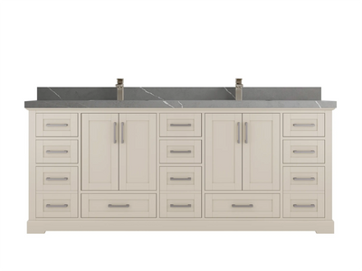 Boston 84 in. W x 22 in. D Double Sink Bathroom Vanity - Willow Bath and Vanity