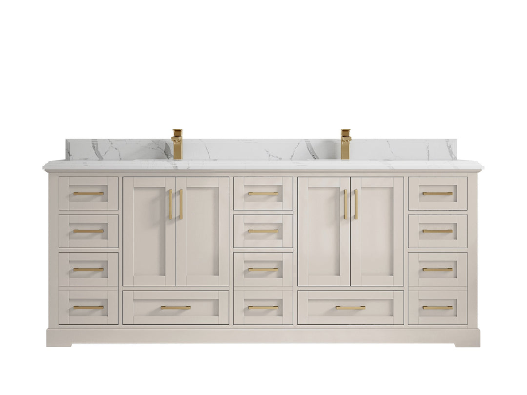 Boston 84 in. W x 22 in. D Double Sink Bathroom Vanity - Willow Bath and Vanity