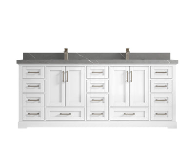 Boston 84 in. W x 22 in. D Double Sink Bathroom Vanity - Willow Bath and Vanity