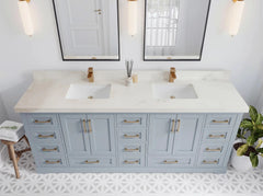 Boston 84 in. W x 22 in. D Double Sink Bathroom Vanity - photo 15