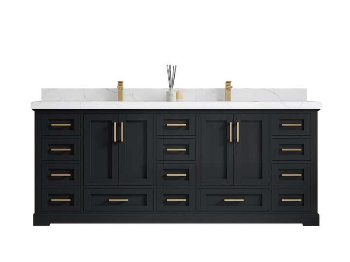 Boston 84 in. W x 22 in. D Double Sink Bathroom Vanity - photo 1