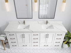 Boston 84 in. W x 22 in. D Double Sink Bathroom Vanity - photo 20