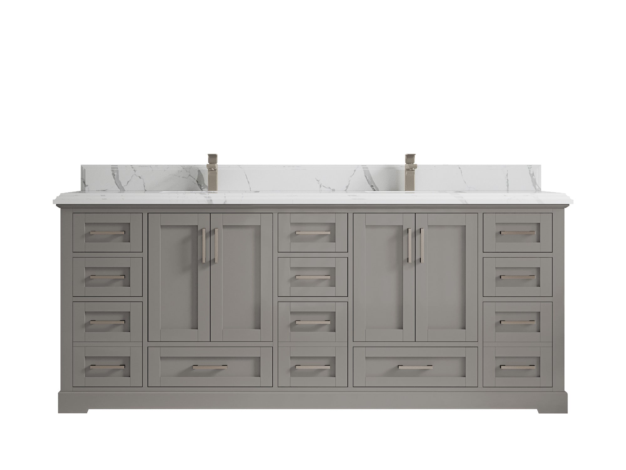 Boston 84 in. W x 22 in. D Double Sink Bathroom Vanity - Willow Bath and Vanity
