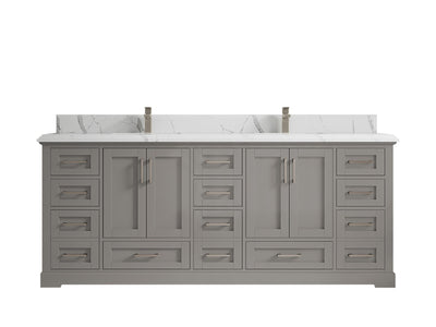 Boston 84 in. W x 22 in. D Double Sink Bathroom Vanity - Willow Bath and Vanity
