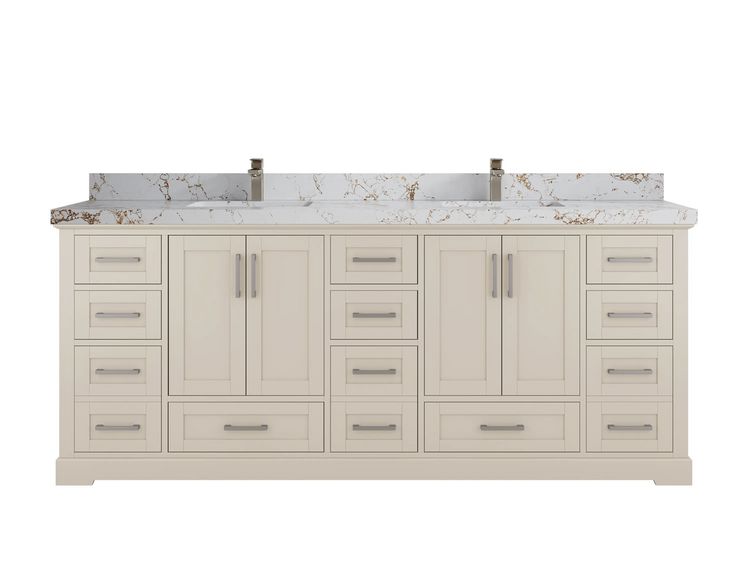 Boston 84 in. W x 22 in. D Double Sink Bathroom Vanity - Willow Bath and Vanity