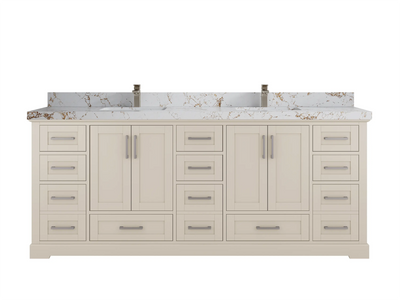 Boston 84 in. W x 22 in. D Double Sink Bathroom Vanity - Willow Bath and Vanity