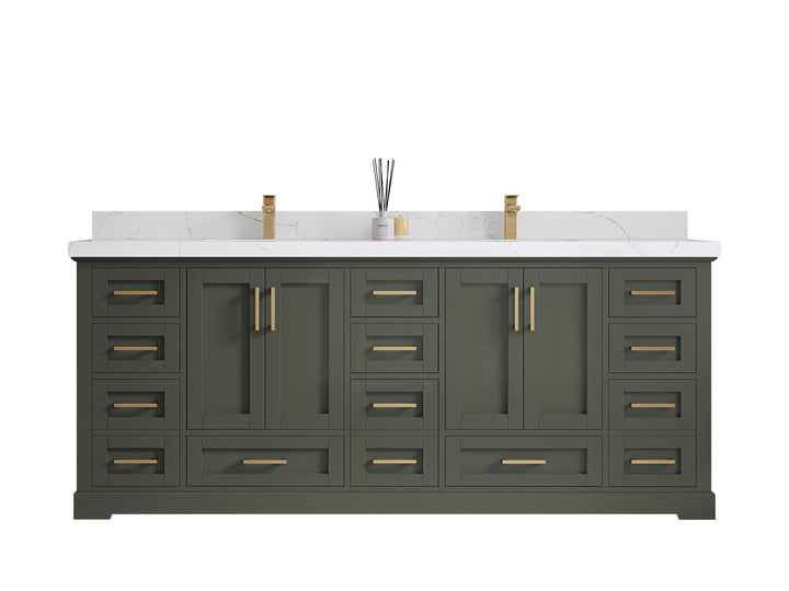 Boston 84 in. W x 22 in. D Double Sink Bathroom Vanity - photo 1