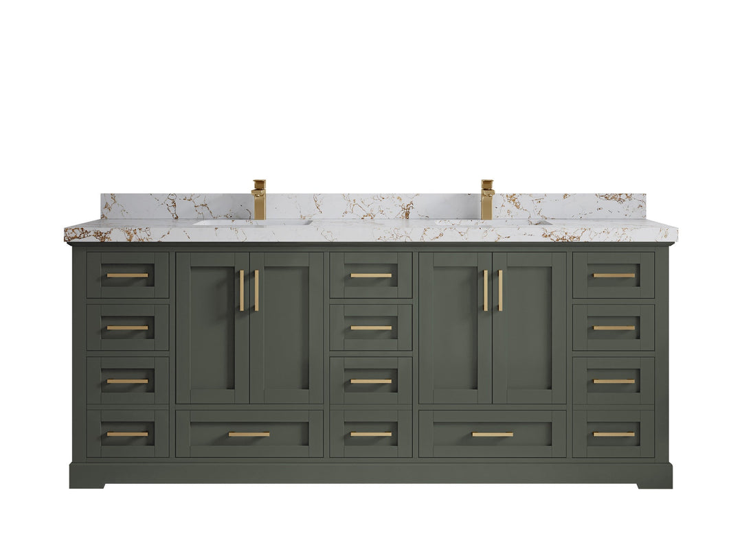 Boston 84 in. W x 22 in. D Double Sink Bathroom Vanity - Willow Bath and Vanity