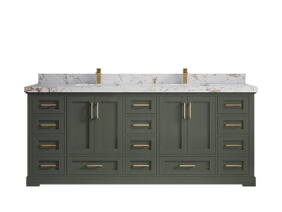 Boston 84 in. W x 22 in. D Double Sink Bathroom Vanity - Willow Bath and Vanity
