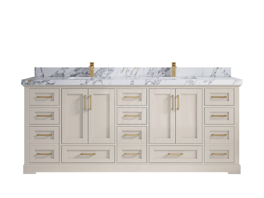 Boston 84 in. W x 22 in. D Double Sink Bathroom Vanity - Willow Bath and Vanity
