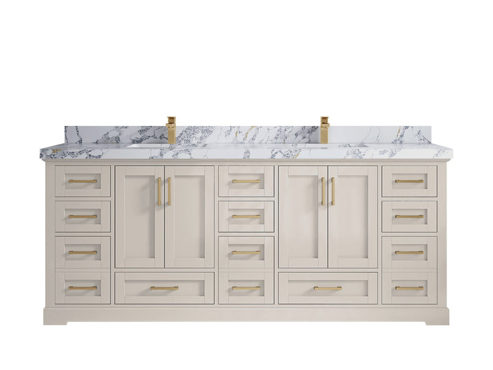 Boston 84 in. W x 22 in. D Double Sink Bathroom Vanity - photo 25