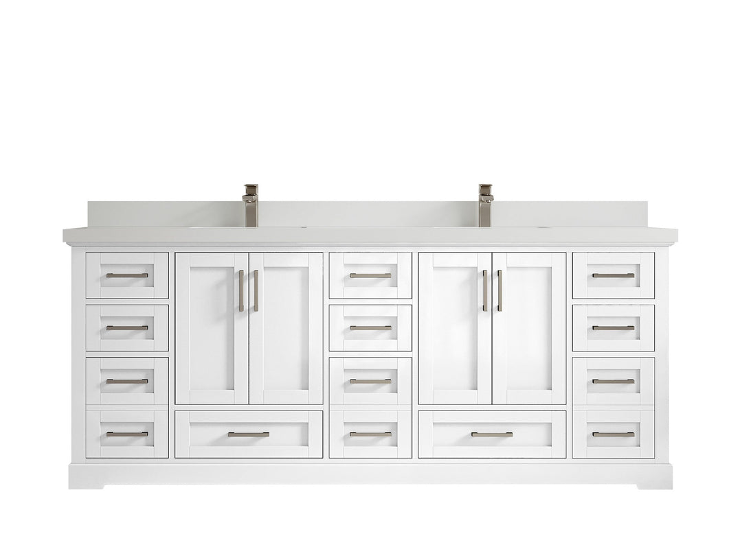 Boston 84 in. W x 22 in. D Double Sink Bathroom Vanity - Willow Bath and Vanity