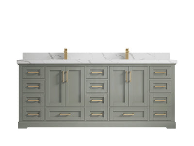 Boston 84 in. W x 22 in. D Double Sink Bathroom Vanity - Willow Bath and Vanity