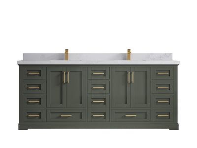 Boston 84 in. W x 22 in. D Double Sink Bathroom Vanity - Willow Bath and Vanity