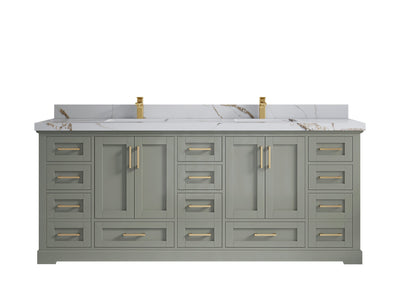 Boston 84 in. W x 22 in. D Double Sink Bathroom Vanity - Willow Bath and Vanity