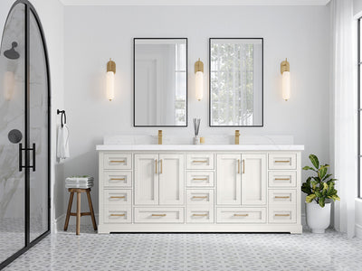 Boston 84 in. W x 22 in. D Double Sink Bathroom Vanity - Willow Bath and Vanity