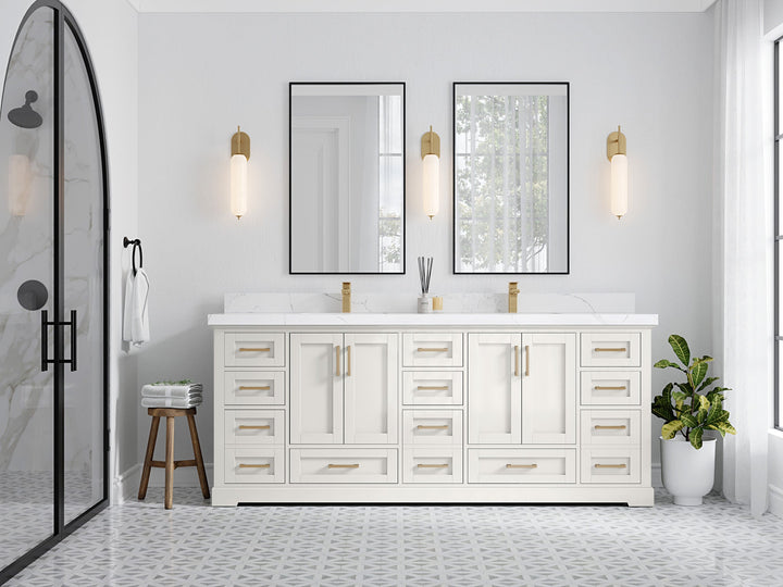 Boston 84 in. W x 22 in. D Double Sink Bathroom Vanity - photo 4