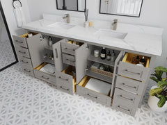 Boston 84 in. W x 22 in. D Double Sink Bathroom Vanity - photo 3