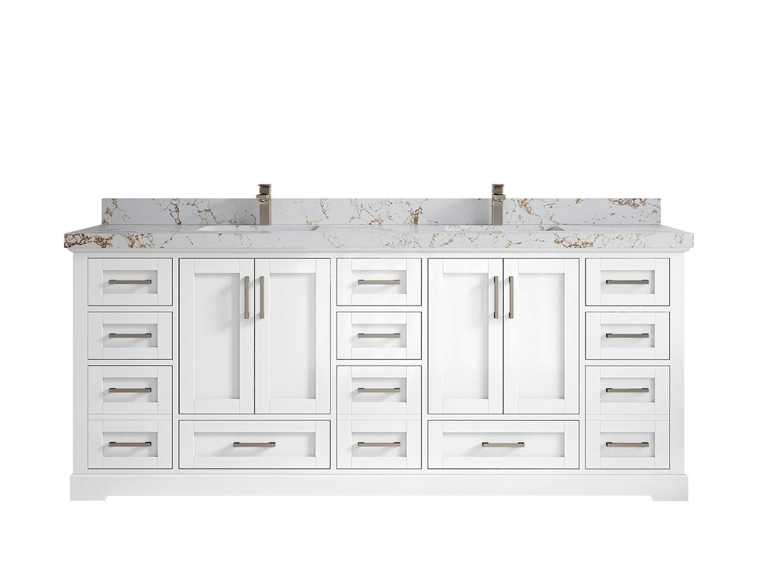 Boston 84 in. W x 22 in. D Double Sink Bathroom Vanity - Willow Bath and Vanity