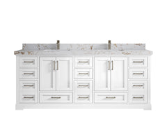 Boston 84 in. W x 22 in. D Double Sink Bathroom Vanity - photo 37