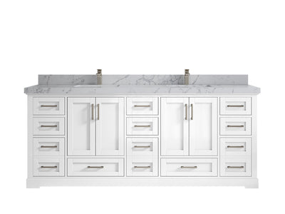 Boston 84 in. W x 22 in. D Double Sink Bathroom Vanity - Willow Bath and Vanity