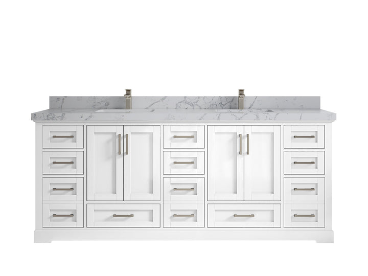 Boston 84 in. W x 22 in. D Double Sink Bathroom Vanity - photo 41