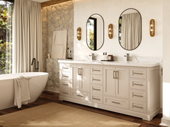 Boston 84 in. W x 22 in. D Double Sink Bathroom Vanity - photo 2