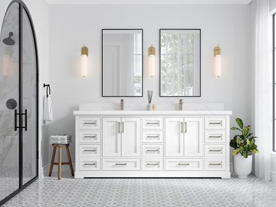 Boston 84 in. W x 22 in. D Double Sink Bathroom Vanity - Willow Bath and Vanity