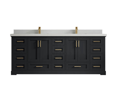 Boston 84 in. W x 22 in. D Double Sink Bathroom Vanity - Willow Bath and Vanity