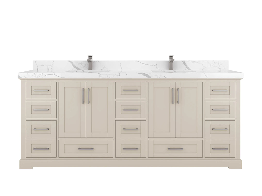 Boston 84 in. W x 22 in. D Double Sink Bathroom Vanity - Willow Bath and Vanity