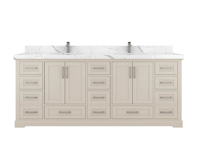 Boston 84 in. W x 22 in. D Double Sink Bathroom Vanity - Willow Bath and Vanity