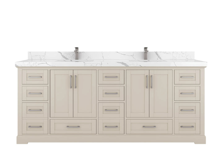 Boston 84 in. W x 22 in. D Double Sink Bathroom Vanity - photo 1