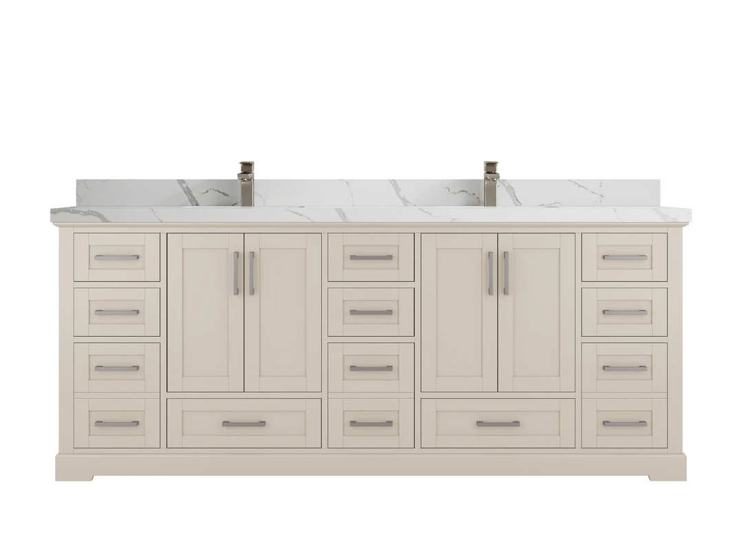 Boston 84 in. W x 22 in. D Double Sink Bathroom Vanity - Willow Bath and Vanity