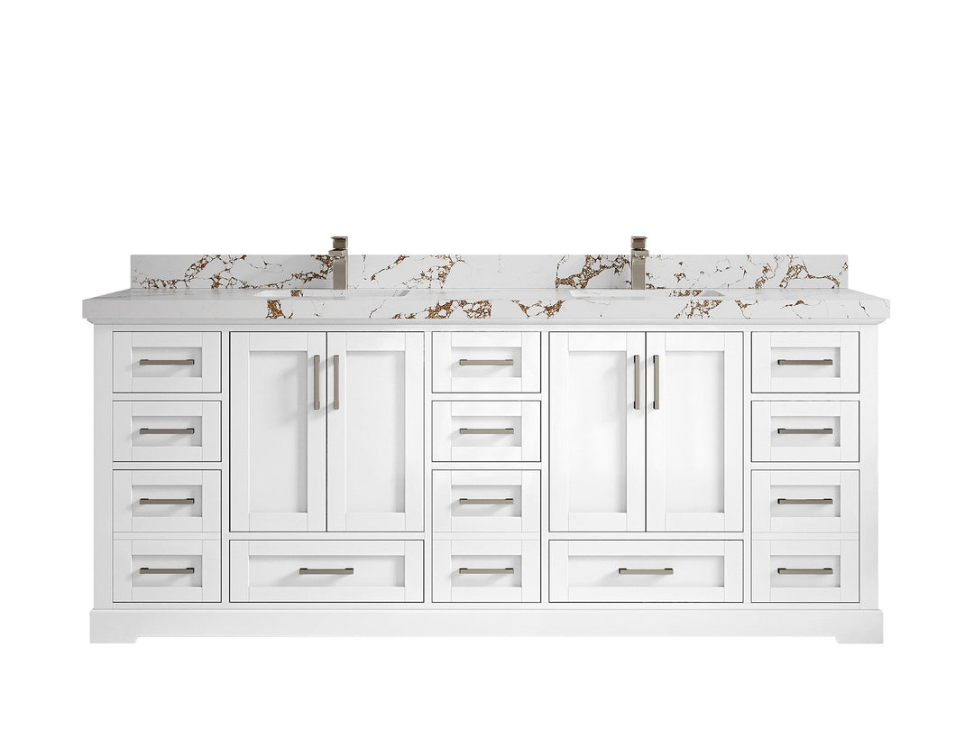 Boston 84 in. W x 22 in. D Double Sink Bathroom Vanity - Willow Bath and Vanity
