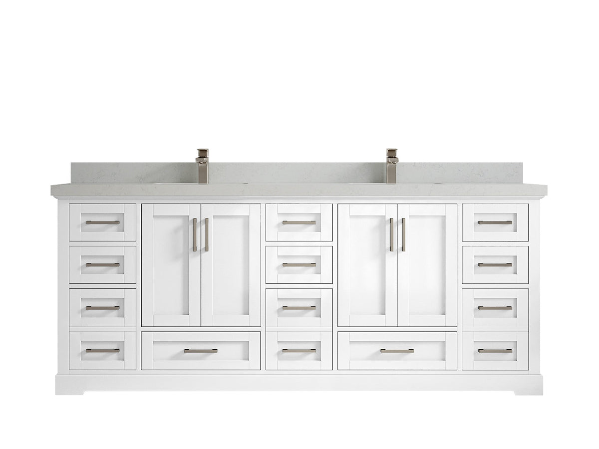 Boston 84 in. W x 22 in. D Double Sink Bathroom Vanity - Willow Bath and Vanity