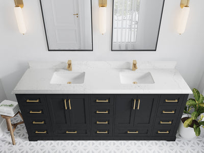 Boston 84 in. W x 22 in. D Double Sink Bathroom Vanity - Willow Bath and Vanity