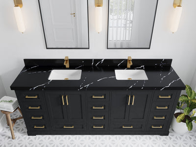 Boston 84 in. W x 22 in. D Double Sink Bathroom Vanity - Willow Bath and Vanity