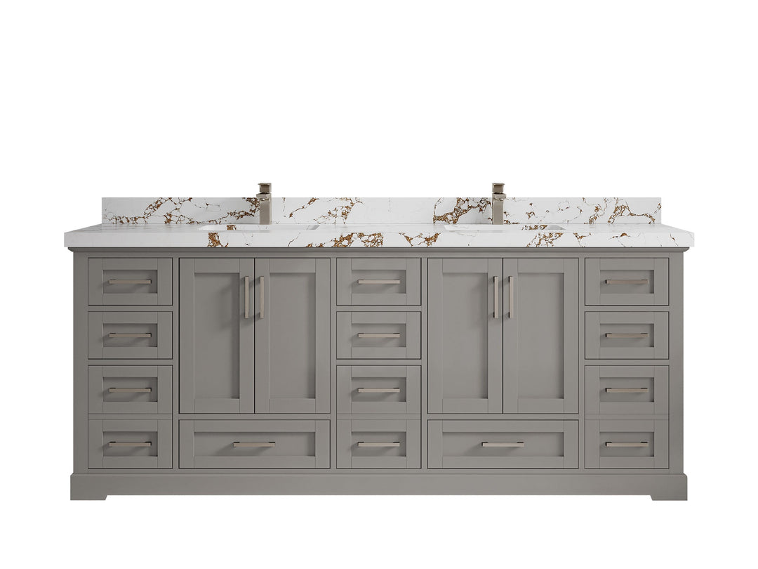Boston 84 in. W x 22 in. D Double Sink Bathroom Vanity - Willow Bath and Vanity