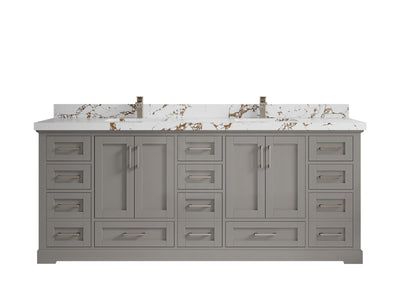 Boston 84 in. W x 22 in. D Double Sink Bathroom Vanity - Willow Bath and Vanity