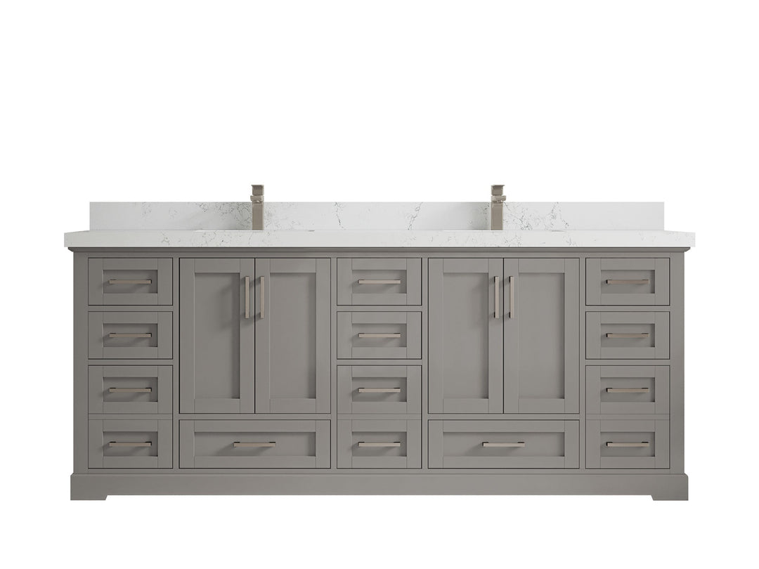 Boston 84 in. W x 22 in. D Double Sink Bathroom Vanity - Willow Bath and Vanity