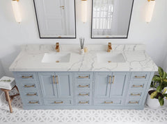 Boston 84 in. W x 22 in. D Double Sink Bathroom Vanity - photo 21